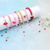 Valentine Day Clay Beads Kit Flat Round Disc Heishi Polymer Clay Beads with Letter Beads & Charms for Friendship Bracelet Making