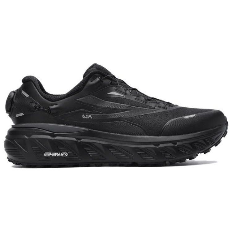 Fila Boa Explorer Mesh Fabric Tpu Versatile Comfortable Simple Durable Resilient Grip Low Top Outdoor Functional Shoes Men Sneaker Black A12M341201FBA
