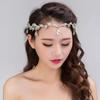Leaves Shape Forehead Chain Rhinestone Bride Tiara  Wedding  Forehead Ornaments