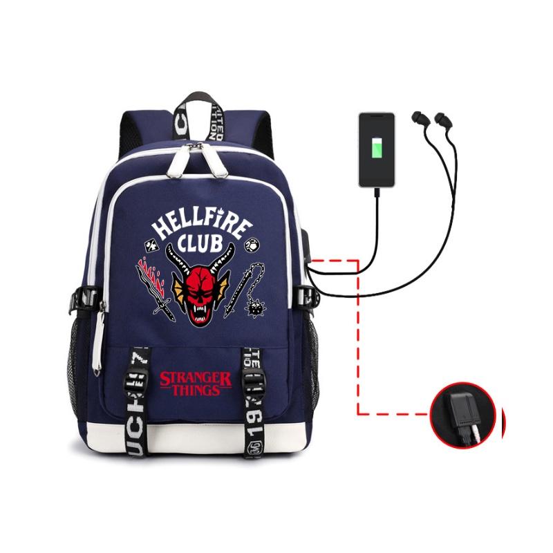 Stranger Things Backpack For Students Lightweight And Durable With Usb Charging