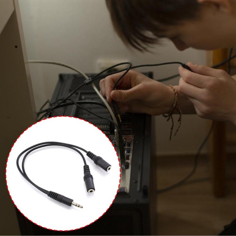 RCAs Male To Two Female Sound Splitter Cable Coppers Cores Gold Plateds Connectors For Car Stereos Home Theater System