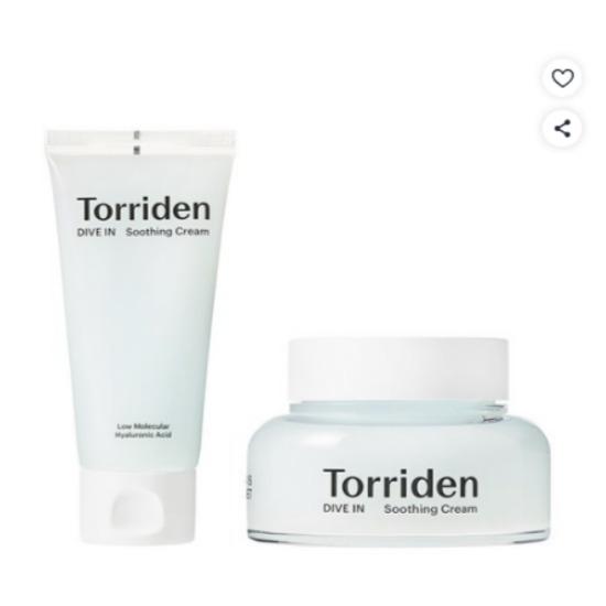 TORRIDEN DIVE-IN Low Molecular Hyaluronic Acid Soothing Cream Set 100ml ×2