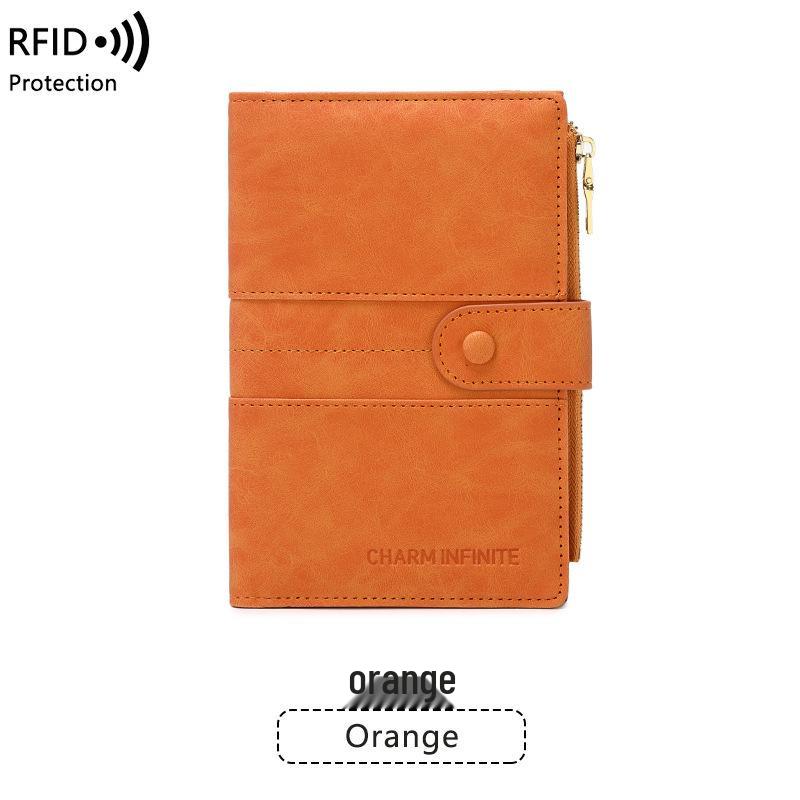 Multifunctional RFID Anti-theft Passport Holder with Zipper and Buckle