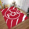 Red Carpet with Bold FCN Logo suitable as a non-slip mat for the living room or bedroom sofa