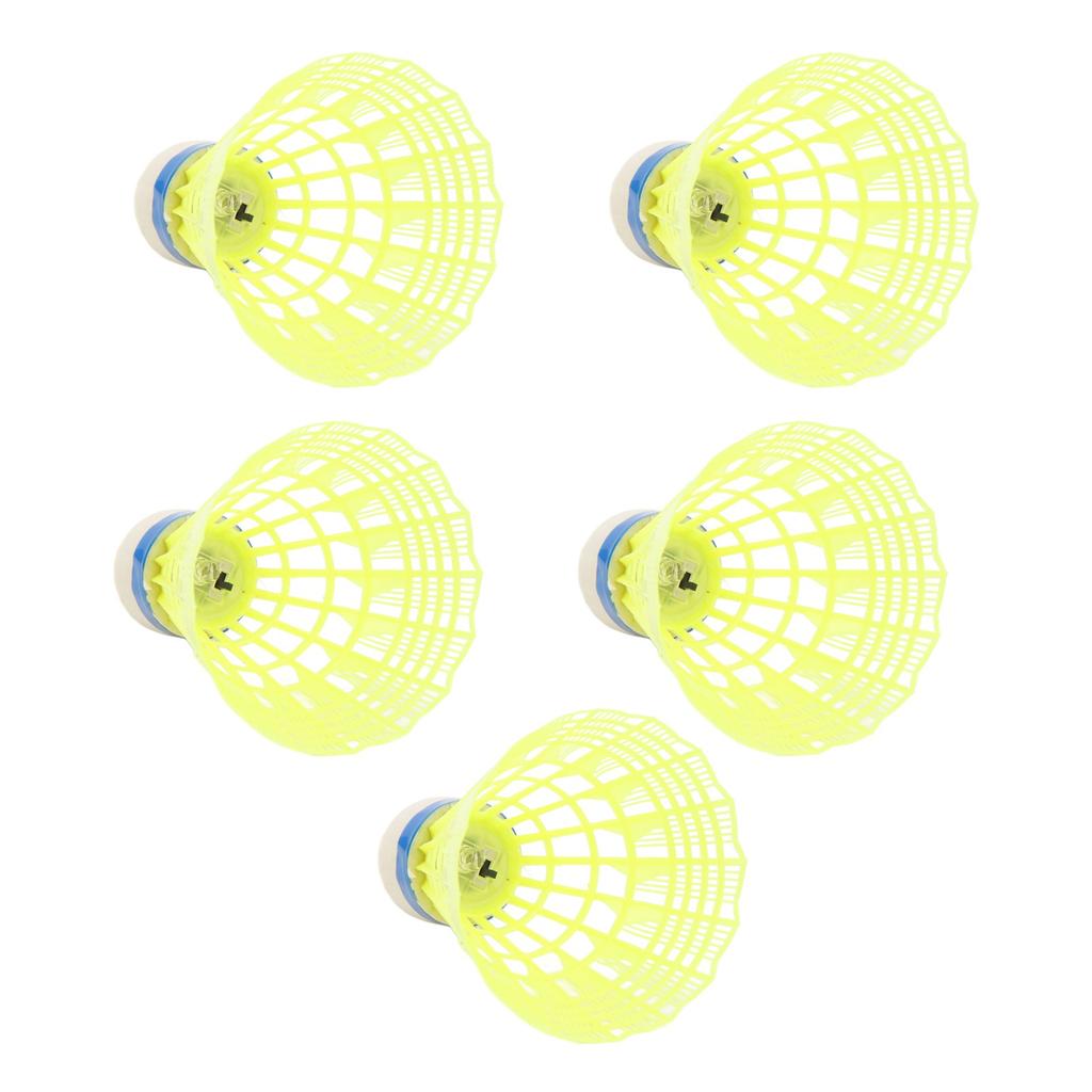 5 PCS Night Glow Badminton 30mah High Resilience LED Sports Shuttlecock for Sports Activities
