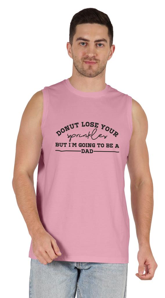 Inkmeso Men  s Tshirt   Donut Loose Your Sprinkles But I  m Going To Be A Dad   Graphic Tshirt For Pregnancy