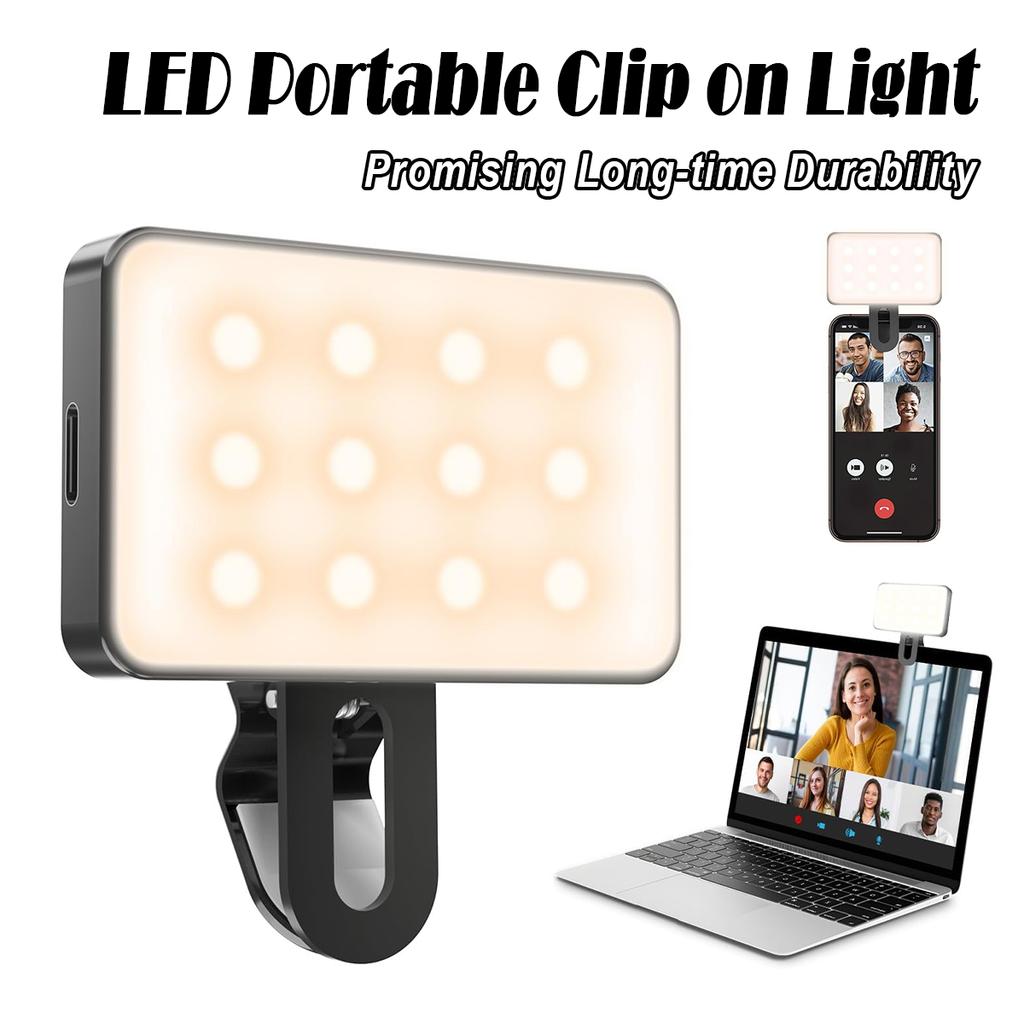 LED Selfie Light Phone Fill Light 120 LED 3000mAh Rechargeable Portable Video Light for Tiktok Vlog Video Conference Selfie