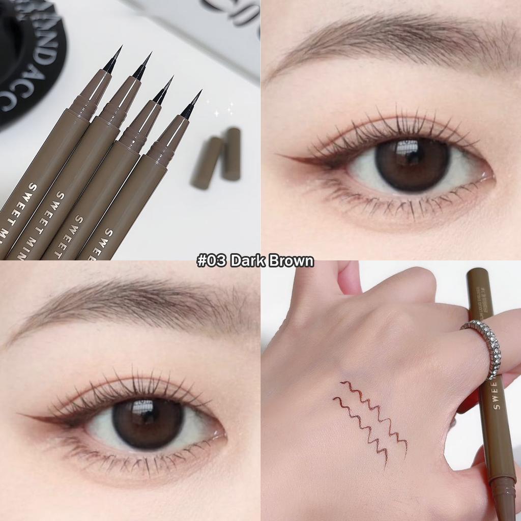 Waterproof Liquid Eyeliner Eyebrow Easy To Sweat-proof Eyebrow Pen 0.05MM Ultra Thin Head Eye Liner Eyelash Eye Makeup