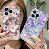 Oil Painting Flowers Phone Case For iPhone 17 Pro Max Coque iPhone 16 15 14 13 12 Pro Max 11 Clear TPU Silicone Soft Cover