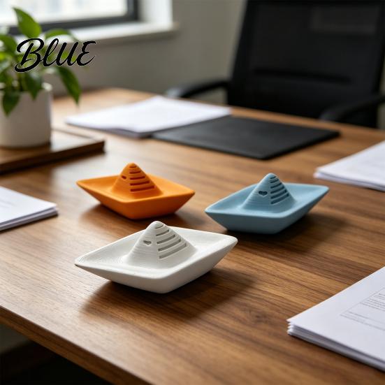 Durable Decoration 3D Home Figurine Boat Nautical-Themed Figurine Printed Paper Minimalist Origami Statue Collectible Desktop Ornament for