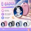 1.7 Inch Ips Touch Screen Digital Pin Badge Bluetooth 6.0 Upload Gif Image Type-C Rechargeable Anime Cosplay Electronic Brooch