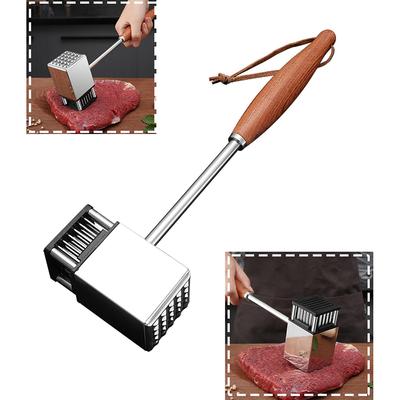 Stainless Steel Double-Sided Meat Tenderizer Hammer Multipurpose Chicken Beef Nuts Hammer With 36 Sharp Needles Kitchen Tools