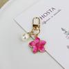 1PC With Pendant Car Key Key Ring Accessories Lovely Sakura Flower For Bag Pearl Charm Keychain