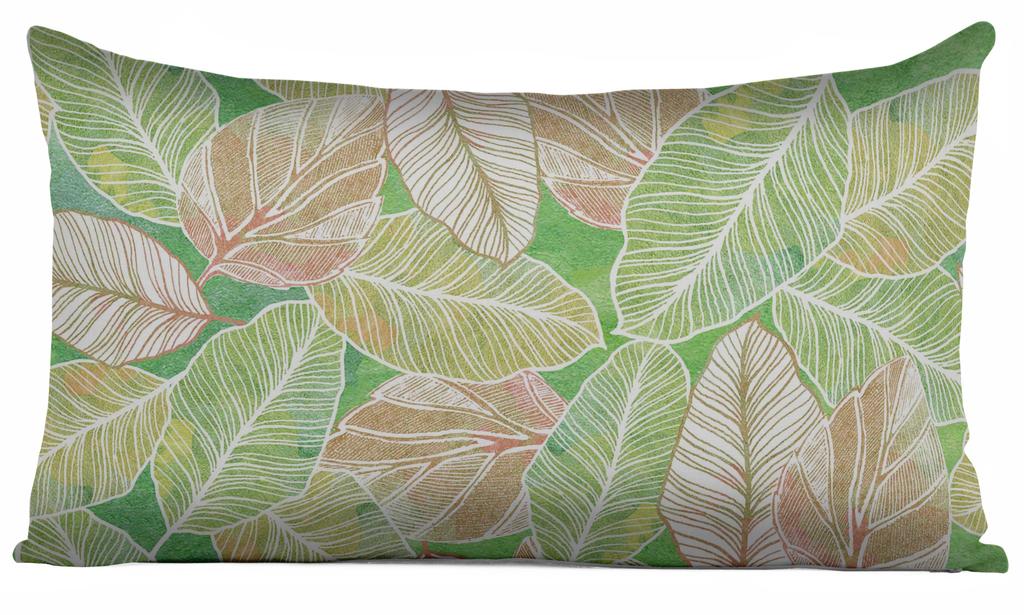 Vargottam Luxury, Printed Mint Green Theme Cushion Covers Decorative Pillow Covers Lumbar Throw Pillowcase - 20x12