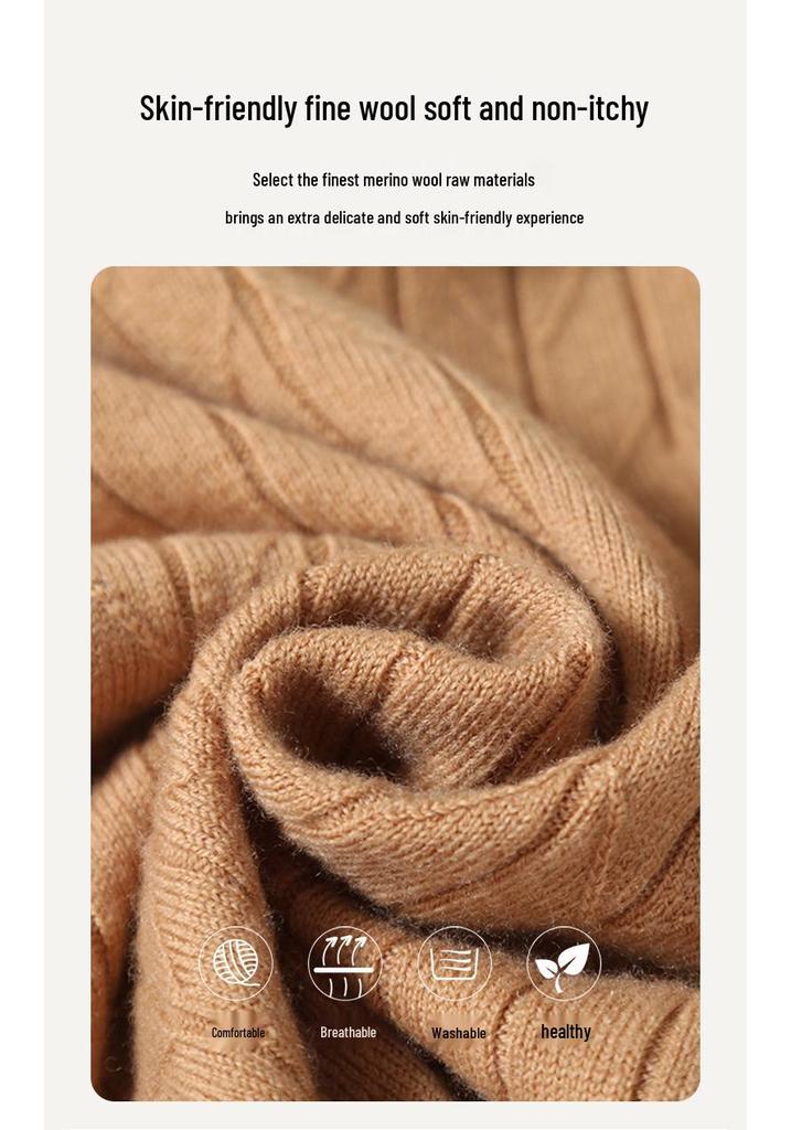 Women's 100% Wool Ribbed Sweater, Half-High Neck, Seamless & Soft, TN1615 - Ideal Autumn/Winter Base Layer, 30 Count