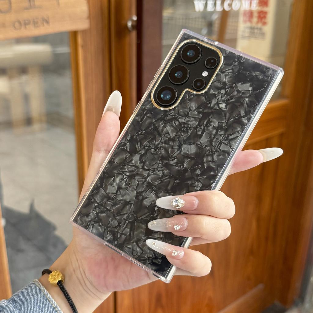 Applicable to Samsung s26ultra color shell pattern mobile phone case a56 electroplated frame s25edge all-inclusive mobile phone case