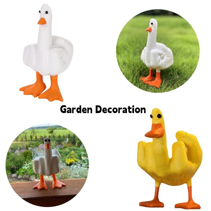 Lustige Ente Wohndekor Harzmaterial Cartoon-Stil Niedlich Kreative Dekoration Figuren)