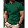 Men O Neck Short Sleeve Print T-shirt Cotton Comfortable Tee Man