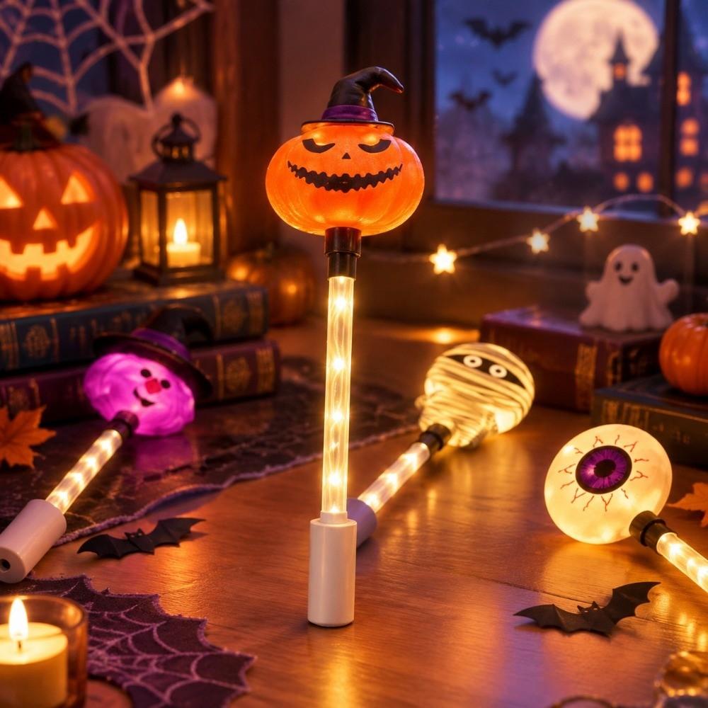 Ghost Handheld Glow Stick Pumpkin Halloween Decoration Lights Light Up Wand Indoor Decor