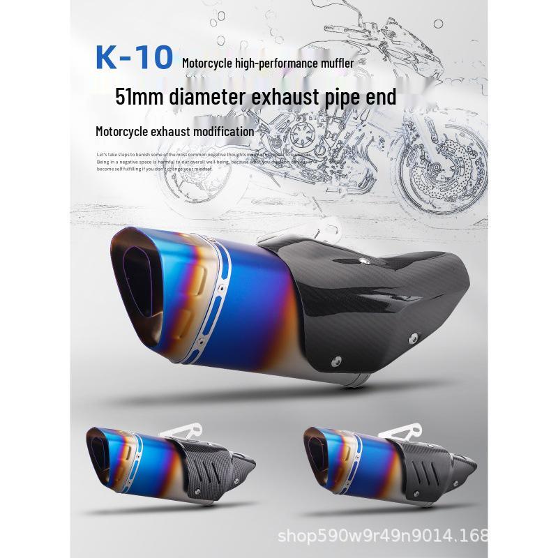 

Compatible Slanted Triangle Exhaust Tail for Kawasaki, Honda, Yamaha Modifications K10 Half Blue B