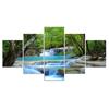 5 Pieces Natural Waterfall HD Prints Canvas Painting Posters Home Decor Paintings Wall Art Scenery Pictures for Living Room