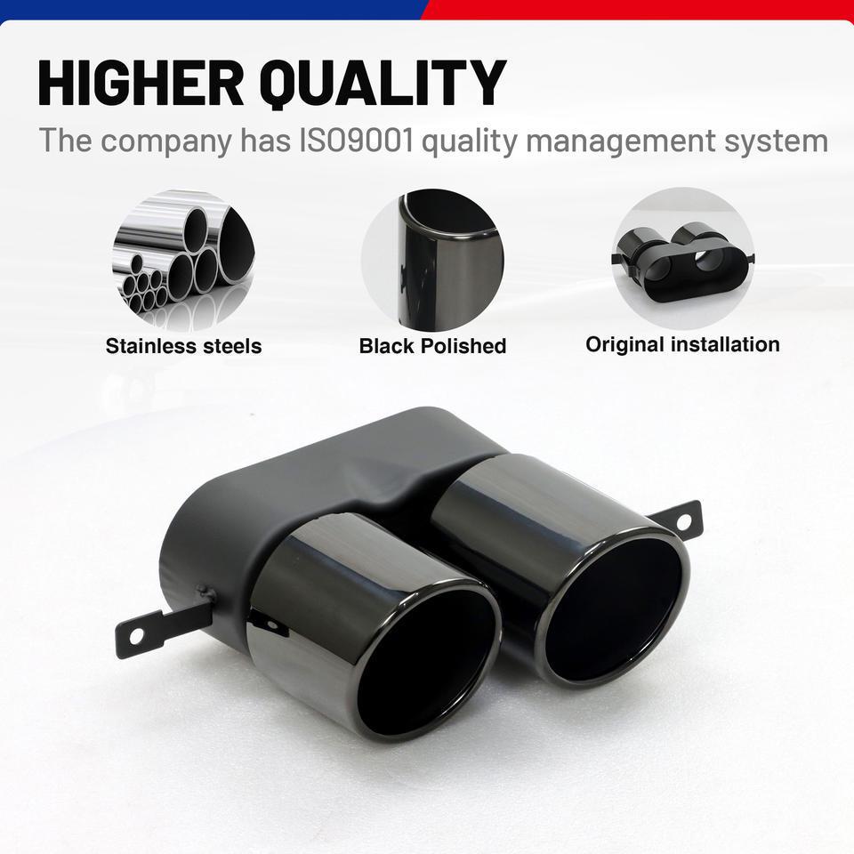 Stainless Steel Quad Exhaust Muffler with Carbon Fiber Tailpipe for 2020-2023 BMW G20/G28