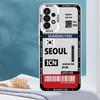 Tokyo Seoul Bordkarte Weiche Handyhülle für Samsung Galaxy A34 A15 A33 A14 A53 A23 A54 A24 A56 A26 A32 A13 A55 A25 A36