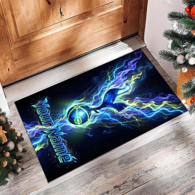 Tottenham Hotspur FC Printed Crystal Velvet Rug Non‑Slip Crystal Velvet Carpet For Sofa Bedroom Indoor Home Decoration