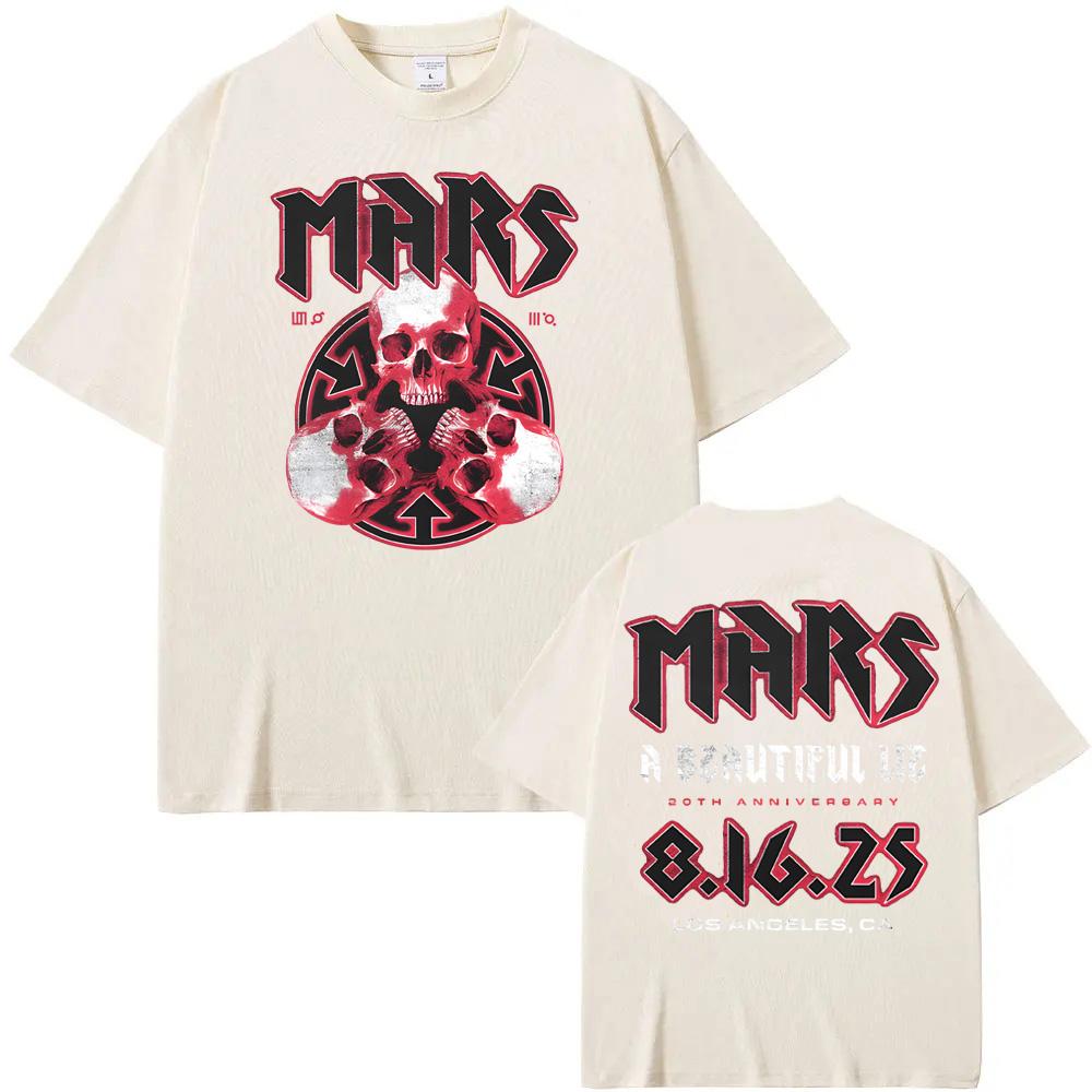 A BEAUTIFUL LIE 20TH ANNIVERSARY 3 SKULL TEE Summer Hip Hop 100%cottonTee-shirt High Quality Tshirt Thirty Seconds To Mars Store