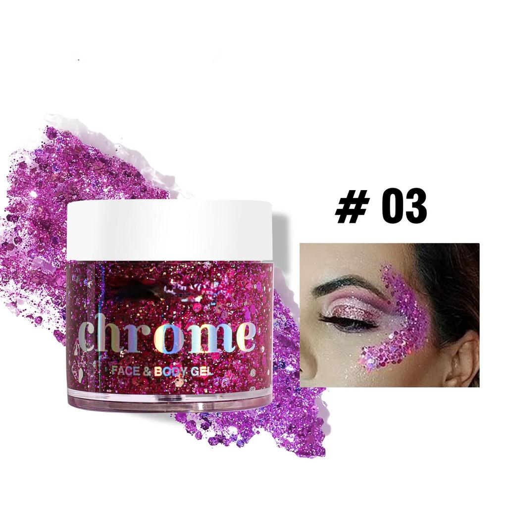 1 Box Sparkly Face Jewelry Laser Sequins Decorations Eye Shadow Nail Art Glitter Powder Body Art Stickers Makeup Festival Party