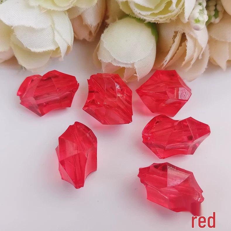 DIY Handmade Beaded Earrings Kit - Irregular Acrylic Imitation Crystal Ice Cube Beads (15x19mm)