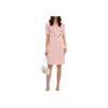 Karl Lagerfeld Color Block Polo Neck Midi Dress Short Sleeve Women dresses Pink M22E13H7541
