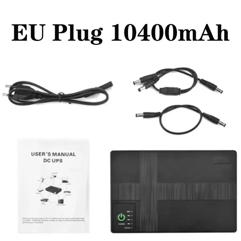 DC UPS Battery Backup 10400mAh 5V 9V 12V 2A 15V 24V 1A Output Uninterruptible Power Supply 85‑265V UPS Battery Backup hot sell