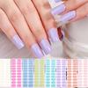 Solid Color Gel Nails Stickers Semi Cured Gel Nail Strips Gel Wraps Nails Art Decoration Manicures Stickers for Nails