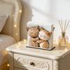 Couple Cat Wooden Tissue Box Adorable Cat Shape Tabletop Tissue Organizer Living Room