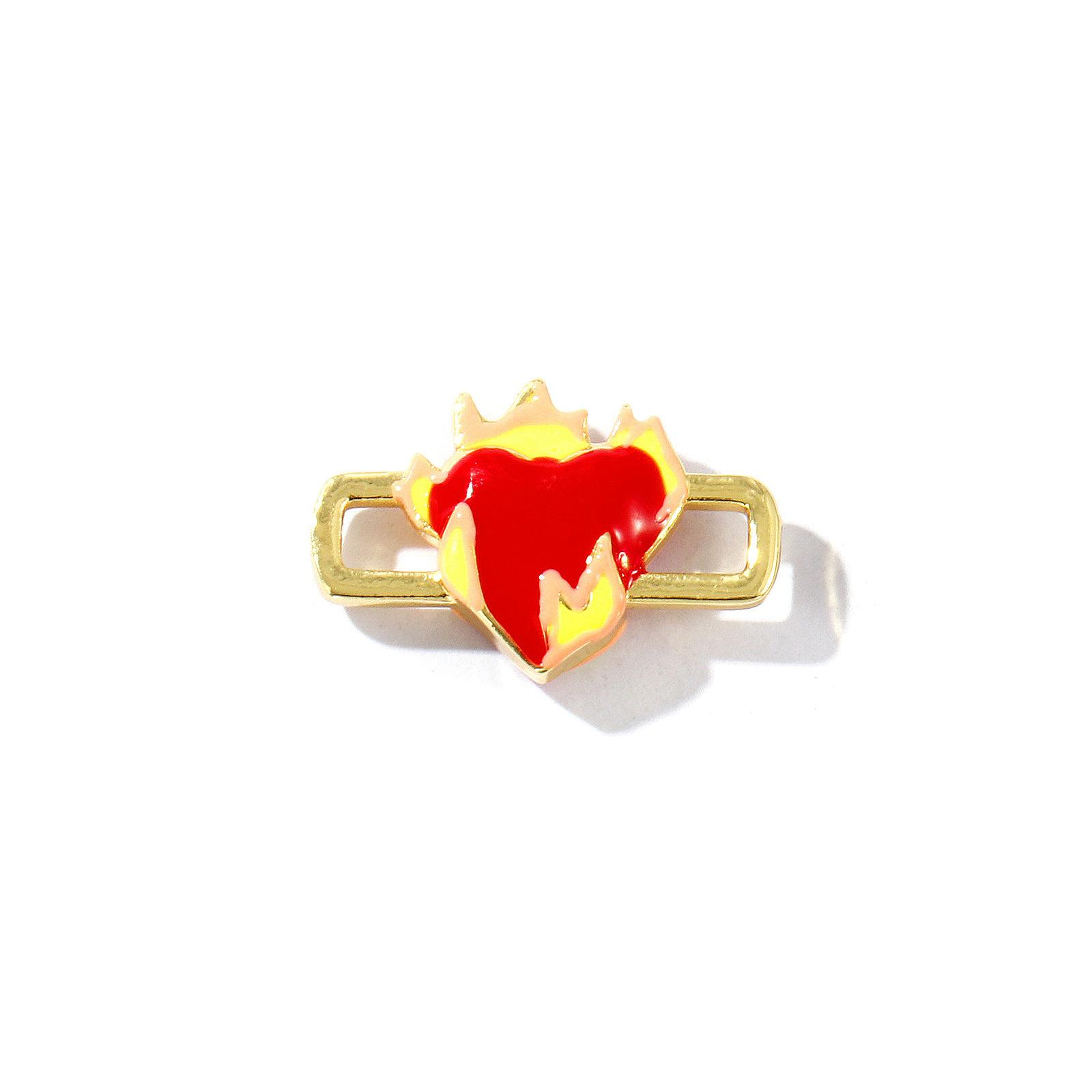 

2 Pcs Brass Connectors Charms Pendants 18K Gold Plated Enamel 3d Chili Sakura Mushroom Bee For DIY Necklace Jewelry Making