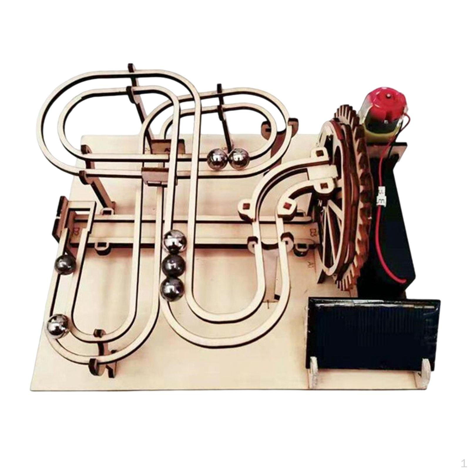 3D Wooden Puzzle for Adults Model Kit Marble Run Craft Set Educational Toy Building Engineering