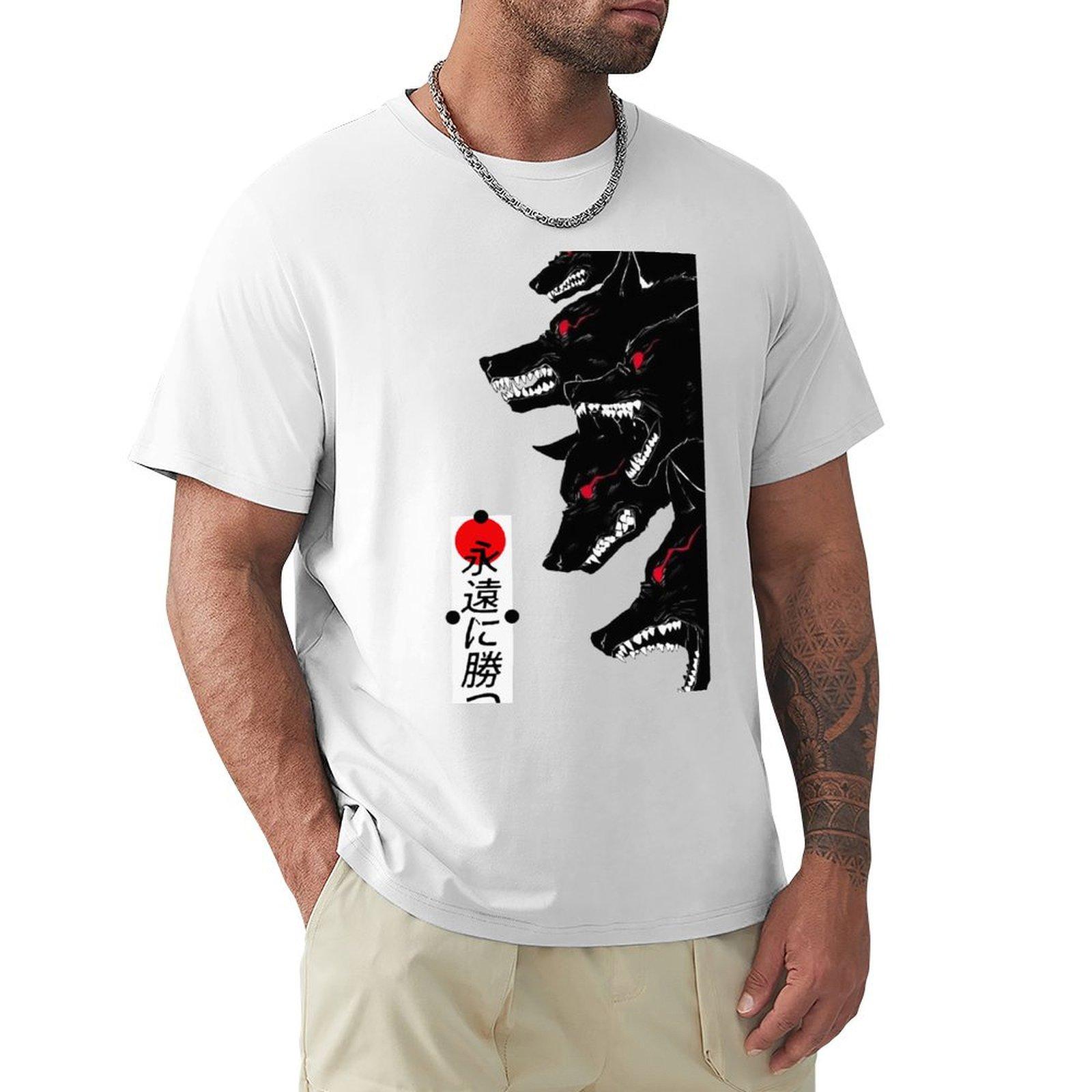 Японские Волки Стая Темная Волна Футболка на заказ свитшот мужские графические футболки набор S