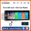 TOYOUSONIC 6.9" Touch Screen Radio Universal Multimedia Video Player 1Din WiFi Carplay Auto Car Stereo GPS Navigation IPS NO DVD