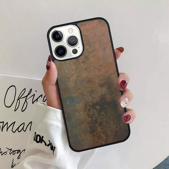 

Стальной Чехол для Телефона с Текстурой Матового Металла для iPhone 17 Air 15 16 14 13 12 Pro Max 11 Pro Max Plus Coque Shell iPhone 14pro max