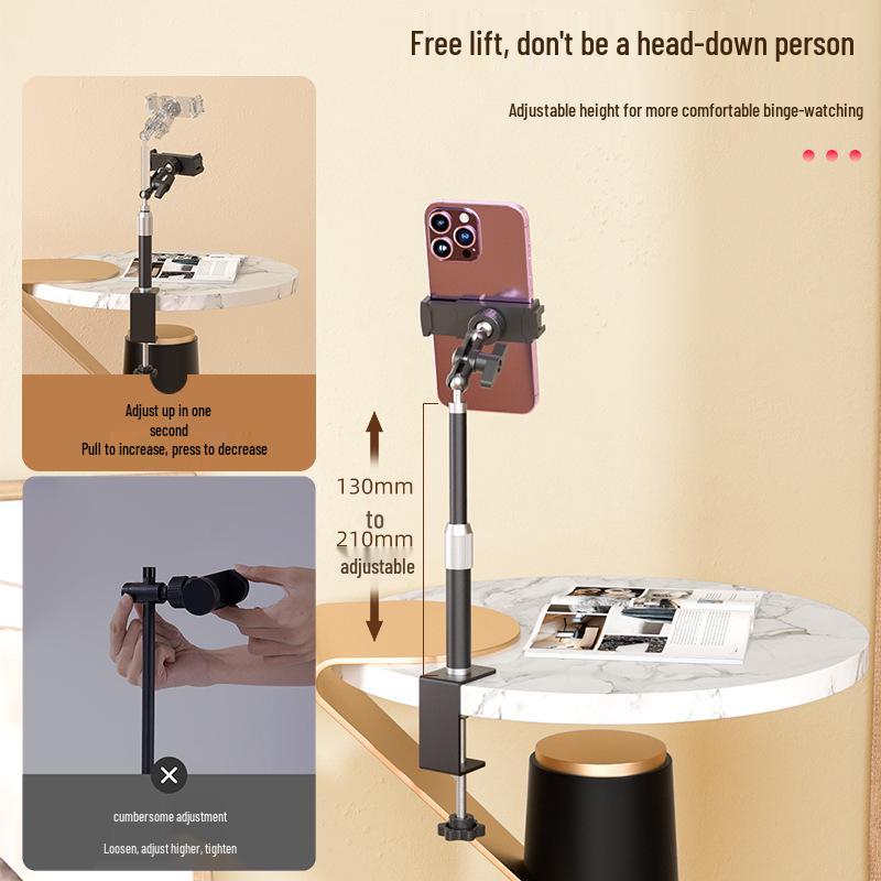 Desktop Phone Holder for Live Streaming, Food Photography, and Video Recording
