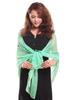 Women's 180cm Rectangular Silk Scarf with Glittered Design