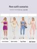Bare-Feel Five-Piece Yoga Set: Long & Short Sleeve Tops, Chest Pads, Tight Slimming High-Waisted Pants.