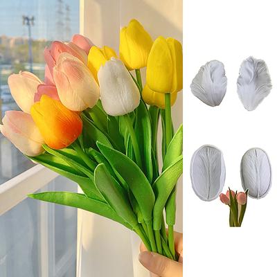 2 szt. Płatki tulipana silikonowe formy do dekoracji ciast narzędzia Veiner Mold Gumpaste Mold, Sugarcraft, formy z żywicy glinianej