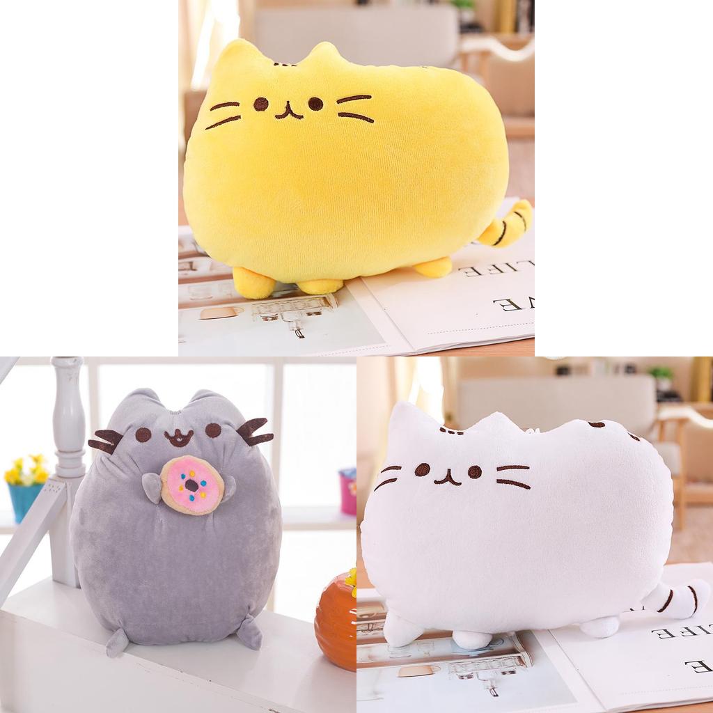 Cute Cookie Cat Plush Toy With Pp Cotton Filling For Kids Bedroom Decor