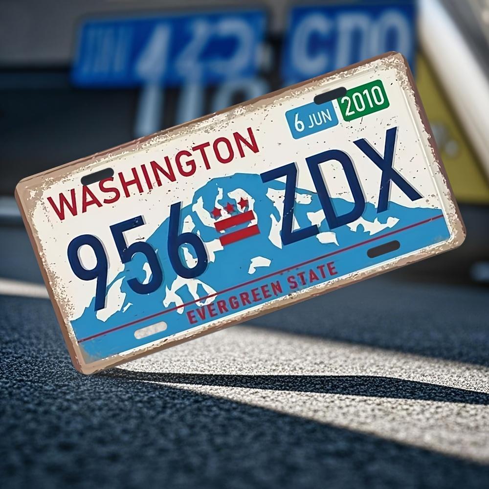 

Washington Evergreen State ZDX Retro D Flat Printing License Plate Style Metal Tin Sign American State Themed Decor 15x30cm(5.9x7.8inch)