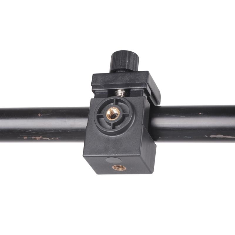 Adjustable Camera Mounting Clip Double 1/4 Thread Holes For Table Tube Fitting 17mm To 45mm Diameter Objects