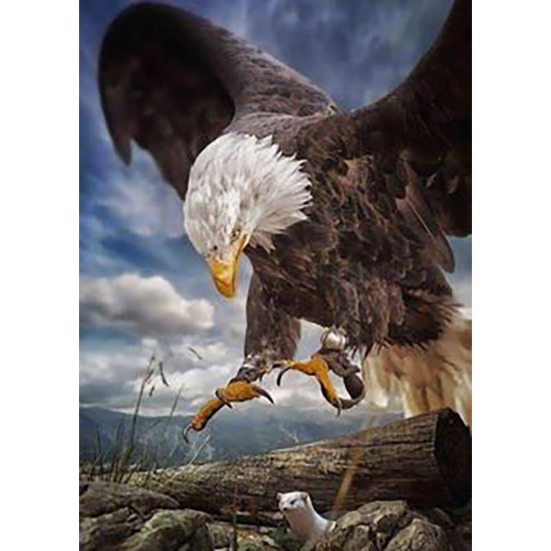 DIY Eagle 5D Diamond Painting Full Round Drill Diamond Embroidery Cross Stitch Craft Kit Animal Rhinestones Handmade Art Gift