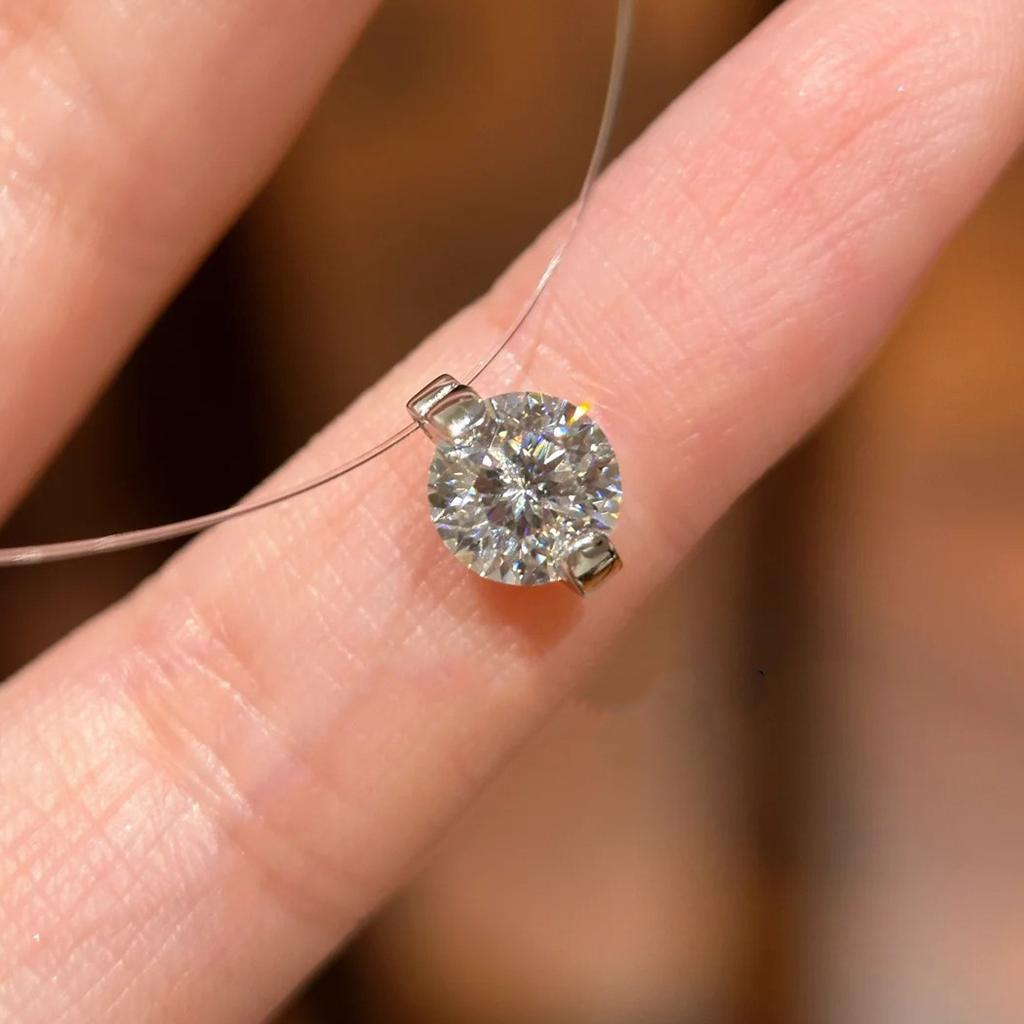 Colar de Zircônia Lágrimas de Sereia Feminino Coreano Simples Versátil Corrente de Pesca Clavícula