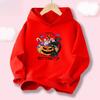 Halloween Kawaii Pumpkin Cartoon Print Children Hooded Sweatshirt Boy Girl Autumn Winter Daily Outdoor Casual Warm Sportswear